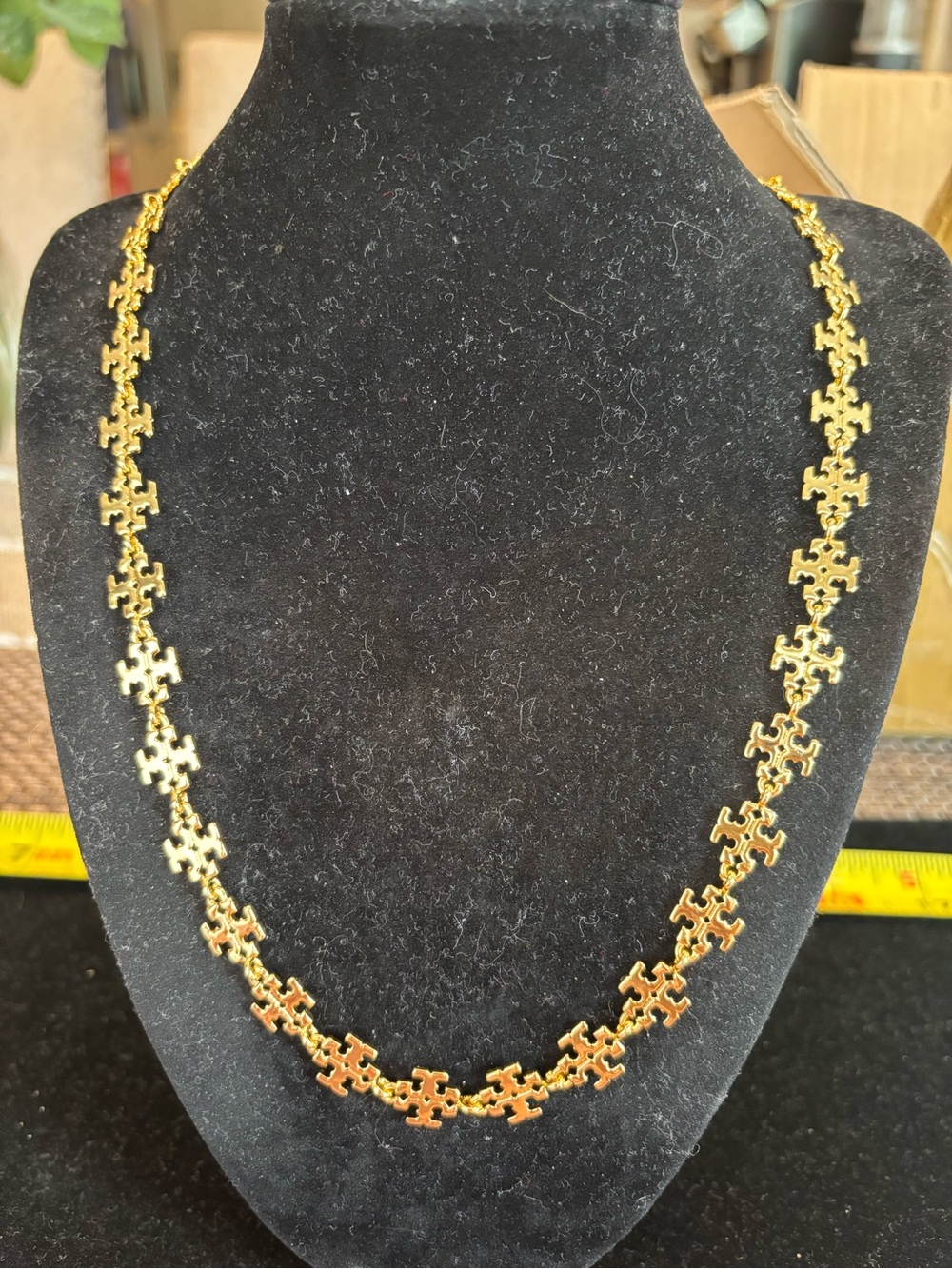 Tory Burch Gold Cross-Link Necklace